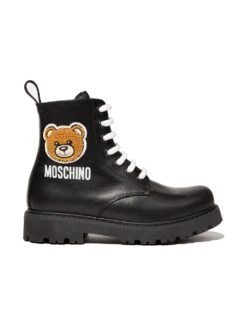 Børn Moschino Kids Støvler Med Snøre Og Bamse