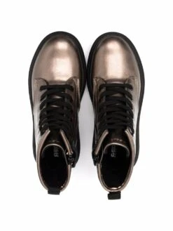 Børn Geox Kids Combat-støvler Med Metallisk Effekt Og Snøre -Stella MC Butik 17189825 36146245 1000