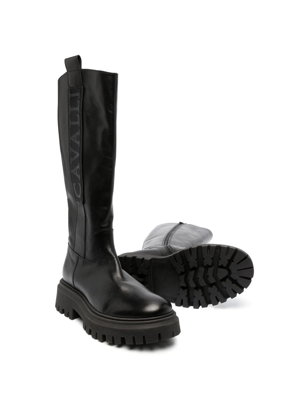 Børn Roberto Cavalli Junior Knæhøje Støvler Med Logotryk 2 Børn Roberto Cavalli Junior Knæhøje Støvler Med Logotryk - Billede 2