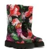 Børn Dolce & Gabbana Kids Polstrede Støvler Med Blomstret Tryk