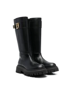Børn Dsquared2 Kids Knæhøje Støvler Med Logoplade
