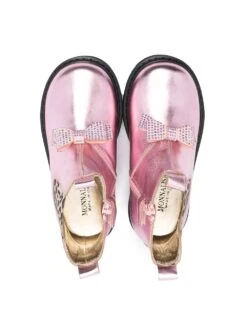 Børn Monnalisa Metalliske Chelsea-støvler Med Sløjfe-udsmykning -Stella MC Butik 18848873 40913155 1000