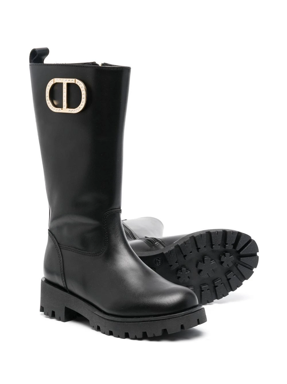 Børn TWINSET Kids Høje Støvler Med Logoplade 2 Børn TWINSET Kids Høje Støvler Med Logoplade - Billede 2