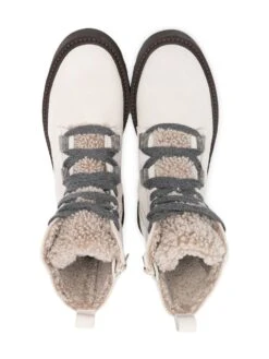 Børn Brunello Cucinelli Kids Combat-støvler Med Imiteret Pels -Stella MC Butik 18964455 41288630 1000