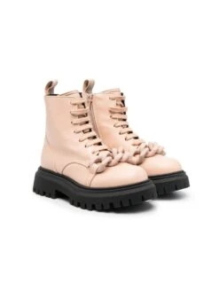 Børn Nº21 Kids Combat-støvler Med Kædedetalje