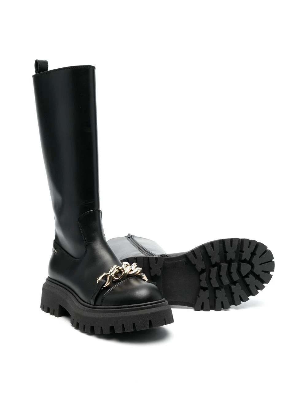 Børn Nº21 Kids Høje Støvler Med Kædeudsmykning 2 Børn Nº21 Kids Høje Støvler Med Kædeudsmykning - Billede 2