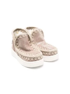 Børn Mou Kids Støvler I Læder Med Rund Tå