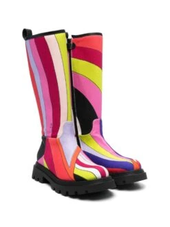 Børn PUCCI Junior Welly Støvler Med Abstrakt Tryk
